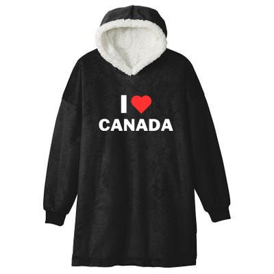 I Love Canada Hooded Wearable Blanket