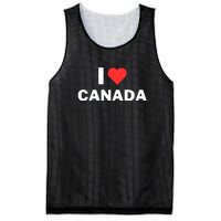 I Love Canada Mesh Reversible Basketball Jersey Tank