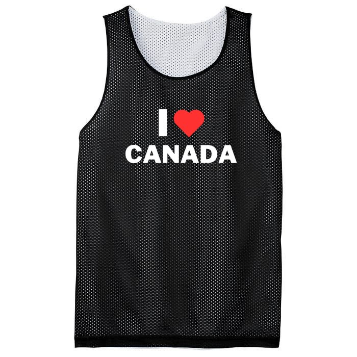 I Love Canada Mesh Reversible Basketball Jersey Tank