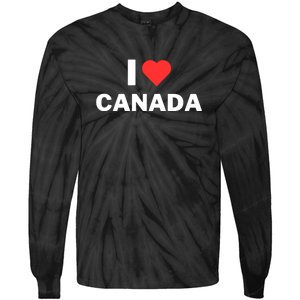 I Love Canada Tie-Dye Long Sleeve Shirt