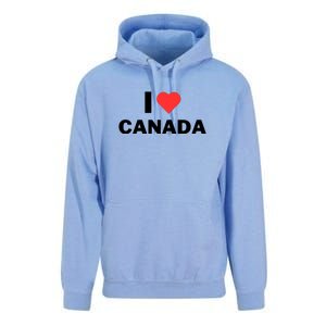 I Love Canada Unisex Surf Hoodie