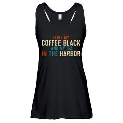 I Like Coffee Black And My Tea In The Harbor Ladies Essential Flowy Tank