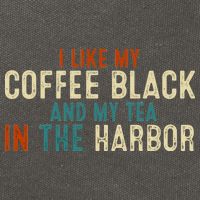 I Like Coffee Black And My Tea In The Harbor Cotton Canvas Backpack