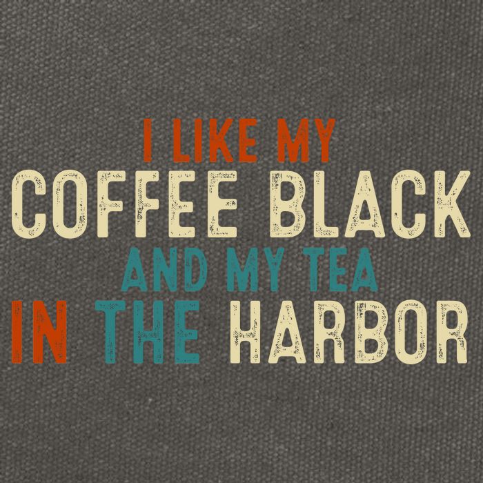 I Like Coffee Black And My Tea In The Harbor Cotton Canvas Backpack