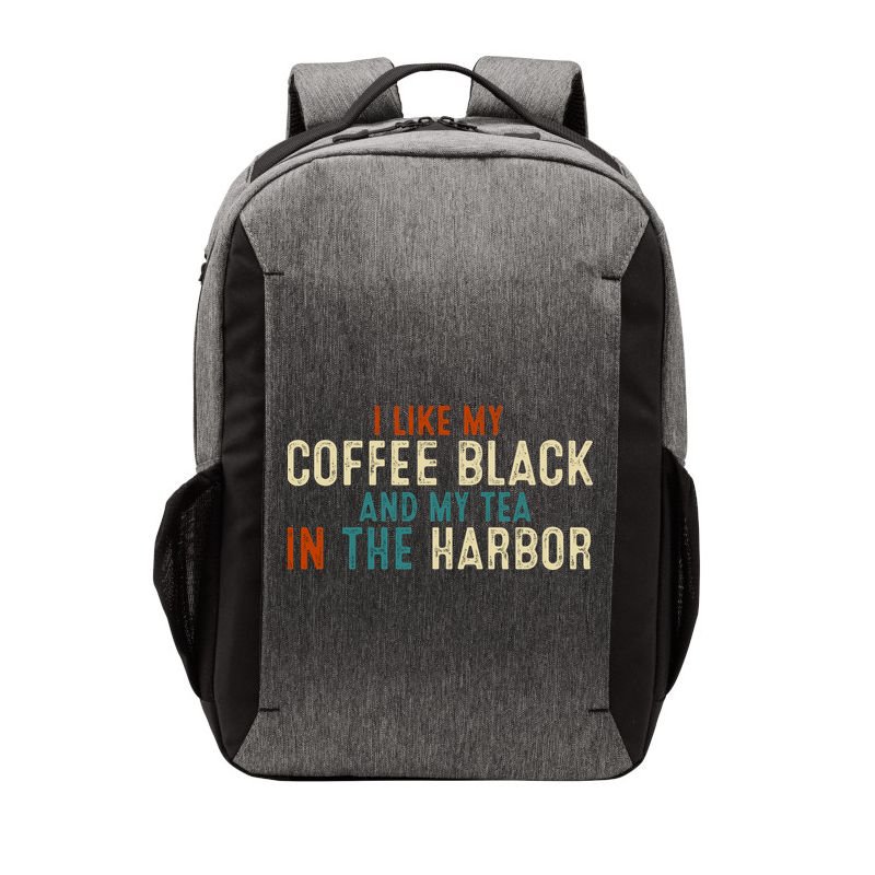 I Like Coffee Black And My Tea In The Harbor Vector Backpack