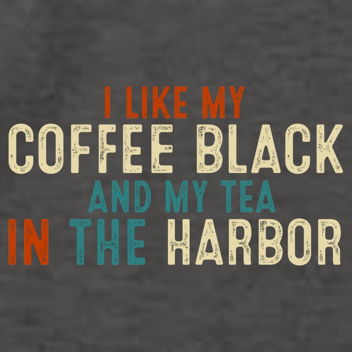 I Like Coffee Black And My Tea In The Harbor Vector Backpack