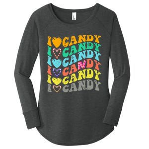 I Love Candy Halloween Party Cute Trick Or Treat Candyland Women's Perfect Tri Tunic Long Sleeve Shirt