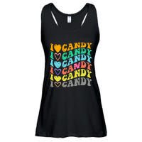 I Love Candy Halloween Party Cute Trick Or Treat Candyland Ladies Essential Flowy Tank