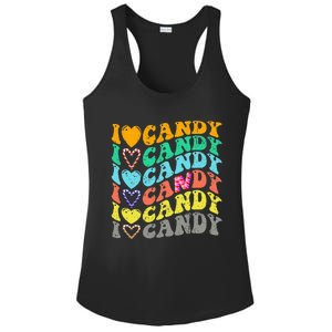 I Love Candy Halloween Party Cute Trick Or Treat Candyland Ladies PosiCharge Competitor Racerback Tank