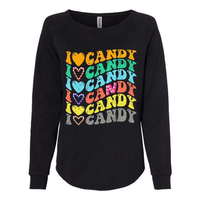 I Love Candy Halloween Party Cute Trick Or Treat Candyland Womens California Wash Sweatshirt