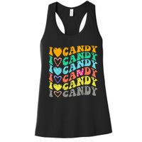 I Love Candy Halloween Party Cute Trick Or Treat Candyland Women's Racerback Tank