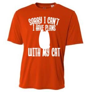 I Love Cats Sorry I Can't I Have Plans With My Cat Gift Cooling Performance Crew T-Shirt