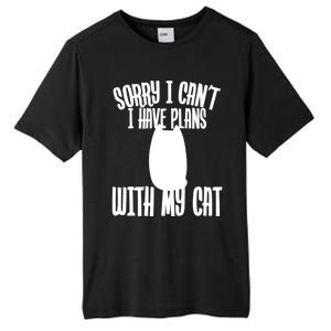 I Love Cats Sorry I Can't I Have Plans With My Cat Gift Tall Fusion ChromaSoft Performance T-Shirt