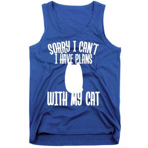 I Love Cats Sorry I Can't I Have Plans With My Cat Gift Tank Top