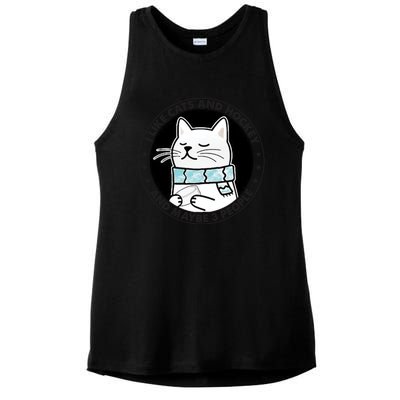 I Like Cats And Hockey And Maybe 3 People 2023 Gift Ladies PosiCharge Tri-Blend Wicking Tank