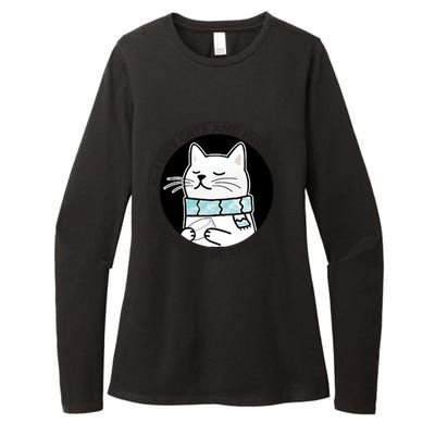 I Like Cats And Hockey And Maybe 3 People 2023 Gift Womens CVC Long Sleeve Shirt