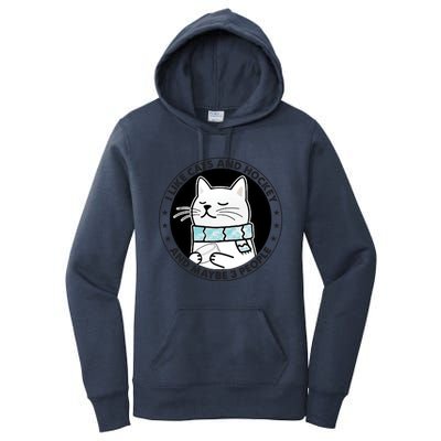 I Like Cats And Hockey And Maybe 3 People 2023 Gift Women's Pullover Hoodie