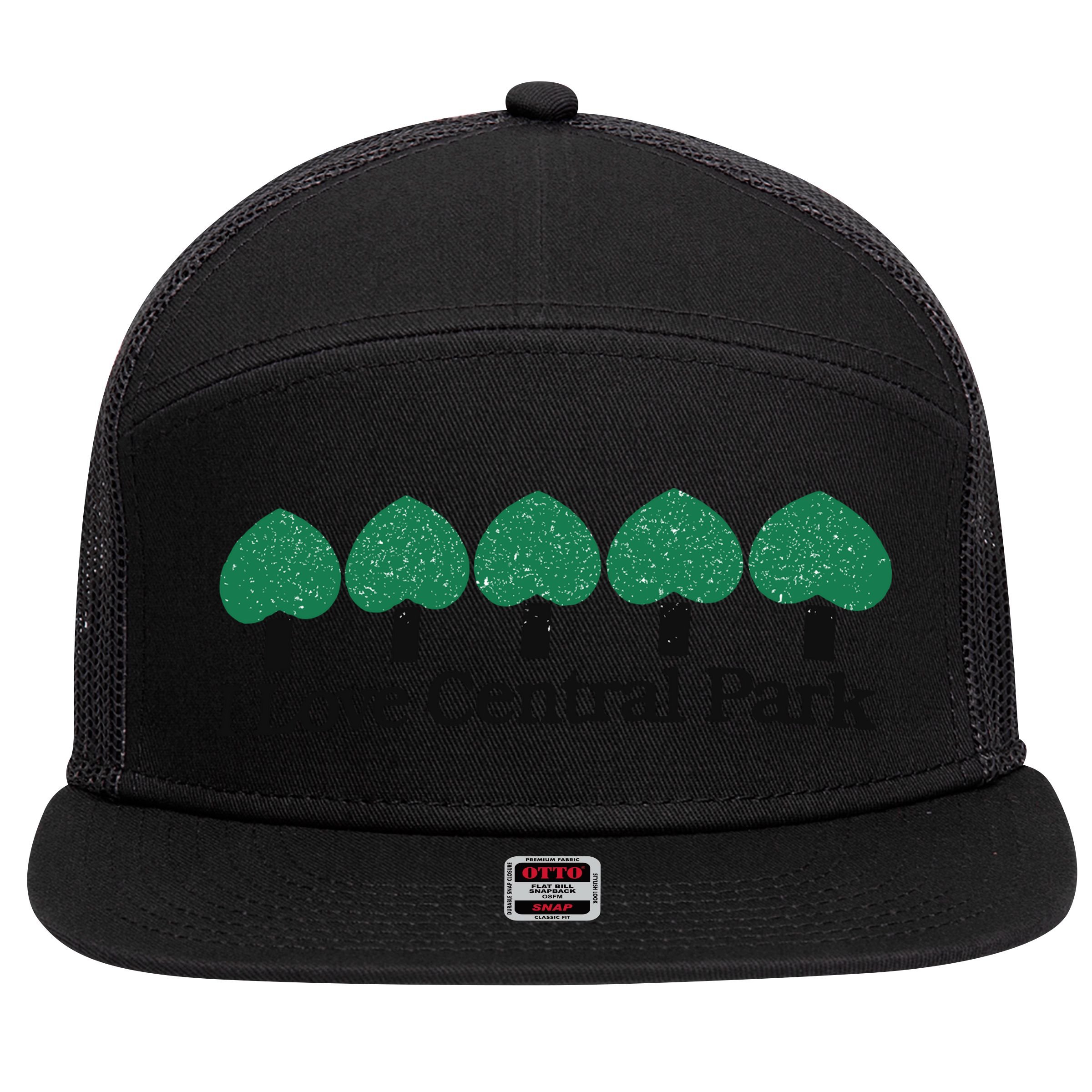 I Love Central Park 7 Panel Mesh Trucker Snapback Hat