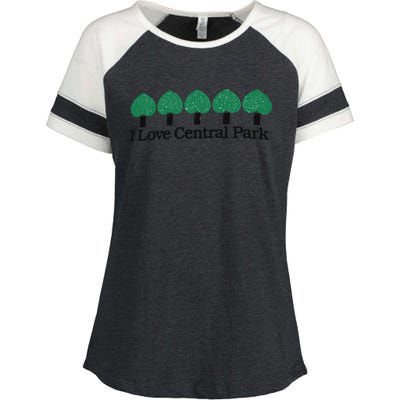 I Love Central Park Enza Ladies Jersey Colorblock Tee