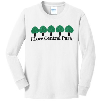 I Love Central Park Kids Long Sleeve Shirt