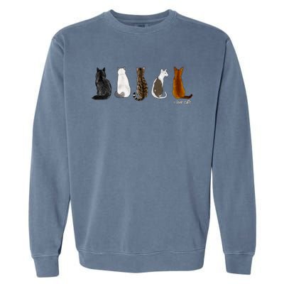 I Love Cats For Cat Lovers Cute Gift Garment-Dyed Sweatshirt