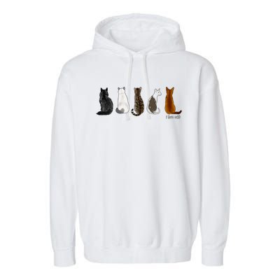 I Love Cats For Cat Lovers Cute Gift Garment-Dyed Fleece Hoodie