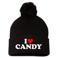 I Love Candy Pom Pom 12in Knit Beanie