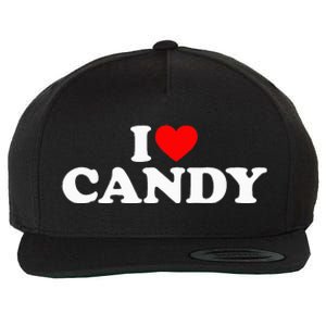 I Love Candy Wool Snapback Cap