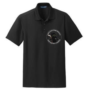 I Like Cats And Hockey And Maybe 3 People Funny Cats Dry Zone Grid Polo