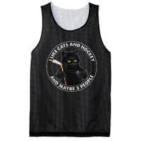 I Like Cats And Hockey And Maybe 3 People Funny Cats Mesh Reversible Basketball Jersey Tank