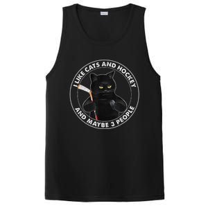 I Like Cats And Hockey And Maybe 3 People Funny Cats PosiCharge Competitor Tank