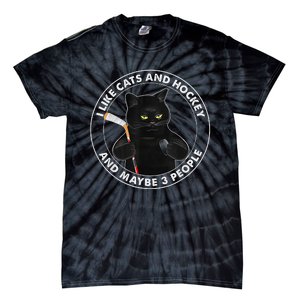 I Like Cats And Hockey And Maybe 3 People Funny Cats Tie-Dye T-Shirt