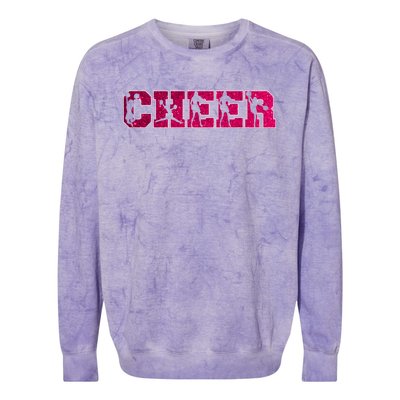 I Love Cheer Cool Cheerleader Silhouettes Cool Gift Colorblast Crewneck Sweatshirt