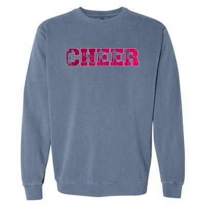 I Love Cheer Cool Cheerleader Silhouettes Cool Gift Garment-Dyed Sweatshirt