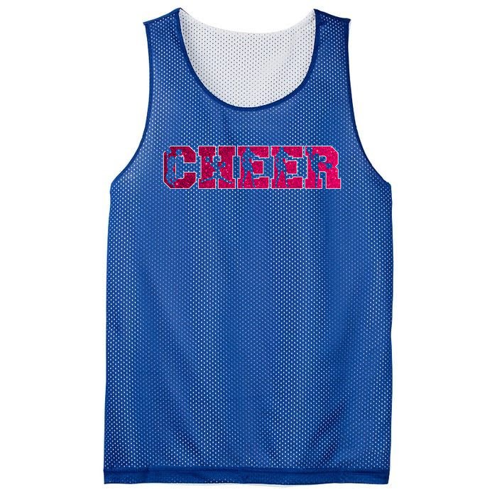 I Love Cheer Cool Cheerleader Silhouettes Cool Gift Mesh Reversible Basketball Jersey Tank