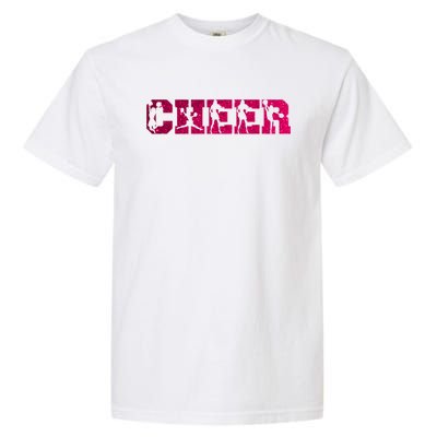 I Love Cheer Cool Cheerleader Silhouettes Cool Gift Garment-Dyed Heavyweight T-Shirt