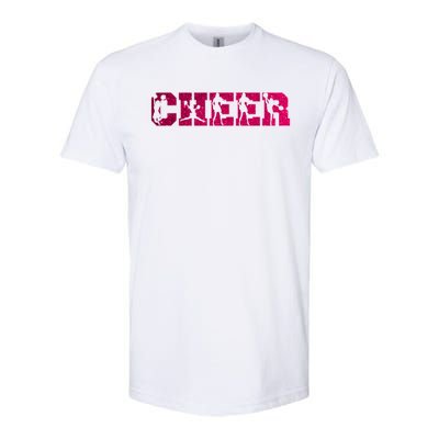 I Love Cheer Cool Cheerleader Silhouettes Cool Gift Softstyle CVC T-Shirt