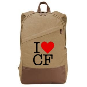 I Love Charlotte Folk Cotton Canvas Backpack