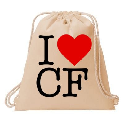 I Love Charlotte Folk Drawstring Bag