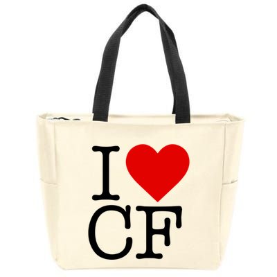 I Love Charlotte Folk Zip Tote Bag