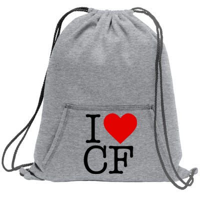 I Love Charlotte Folk Sweatshirt Cinch Pack Bag