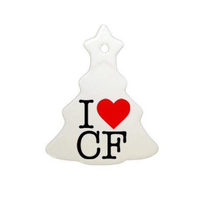 I Love Charlotte Folk Ceramic Tree Ornament