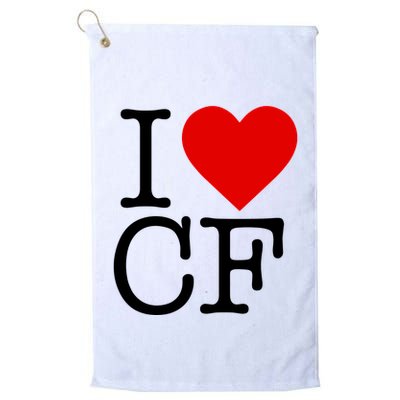 I Love Charlotte Folk Golf Towel