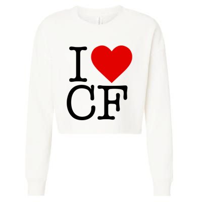 I Love Charlotte Folk Cropped Pullover Crew