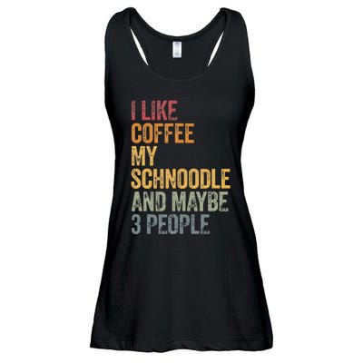 I like coffee my Schnoodle and maybe 3 people Vintage Ladies Essential Flowy Tank