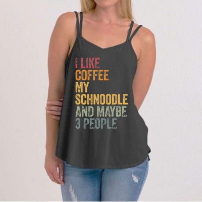 I like coffee my Schnoodle and maybe 3 people Vintage Women's Strappy Tank