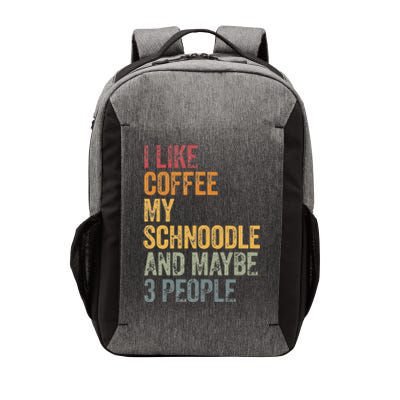 I like coffee my Schnoodle and maybe 3 people Vintage Vector Backpack