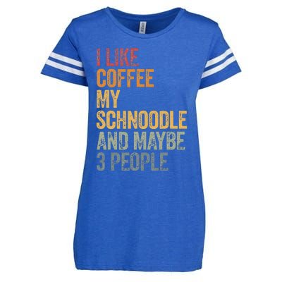 I like coffee my Schnoodle and maybe 3 people Vintage Enza Ladies Jersey Football T-Shirt