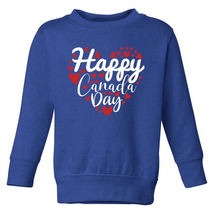 I Love Canada Happy Canada Day Gift Toddler Sweatshirt