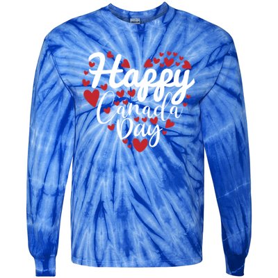 I Love Canada Happy Canada Day Gift Tie-Dye Long Sleeve Shirt